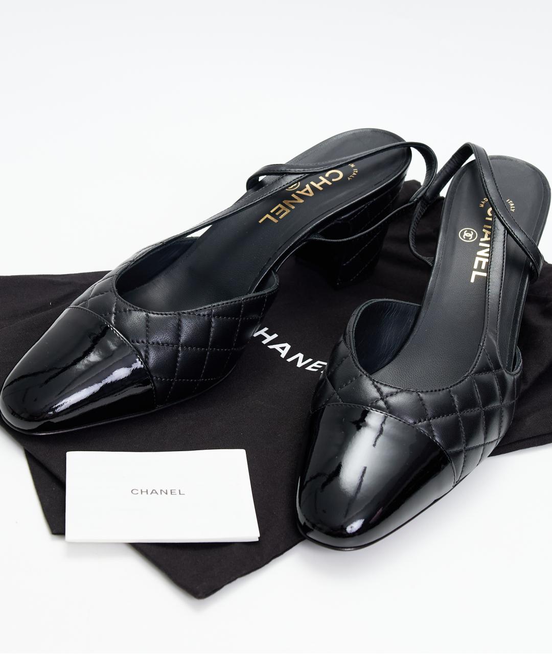CHANEL Черные кожаные туфли, фото 7