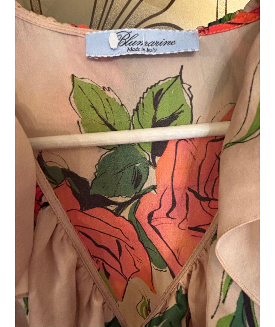 BLUMARINE Мульти шелковая блузы, фото 3