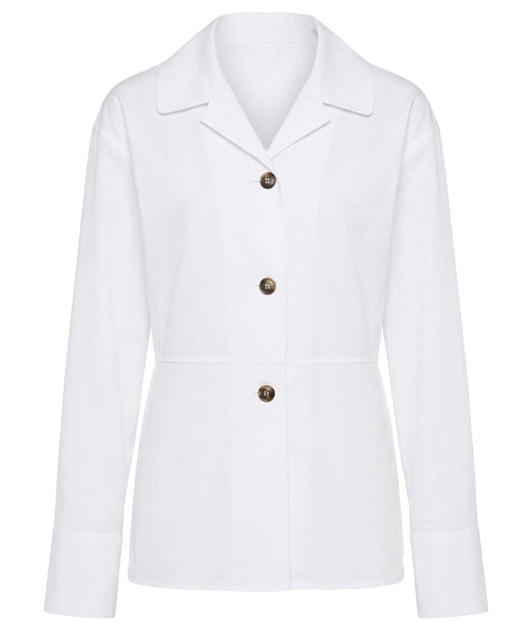 MAX MARA Белая хлопковая рубашка, фото 1