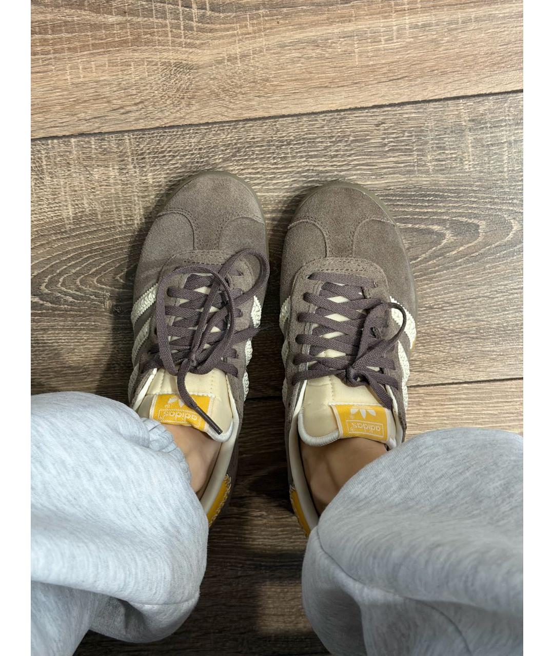 ADIDAS Коричневые замшевые кеды, фото 6