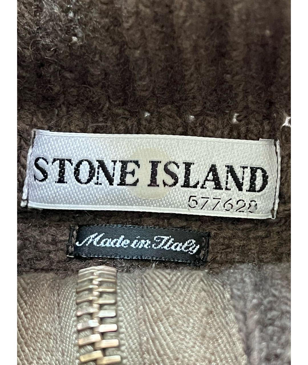 STONE ISLAND Коричневый шерстяной джемпер / свитер, фото 7