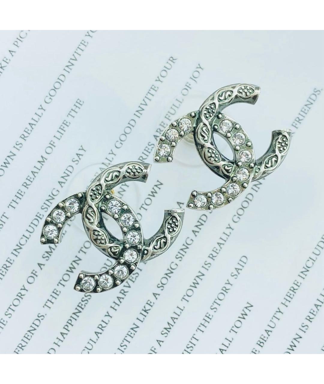 CHANEL Серебряные серьги, фото 5