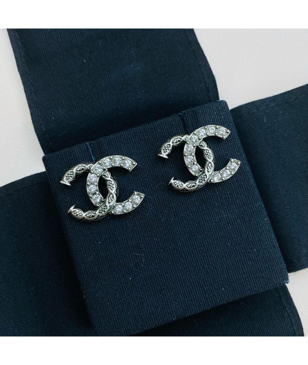 CHANEL Серебряные серьги, фото 2