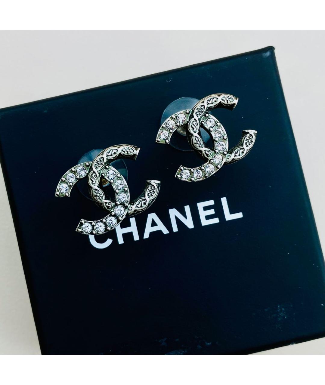 CHANEL Серебряные серьги, фото 3