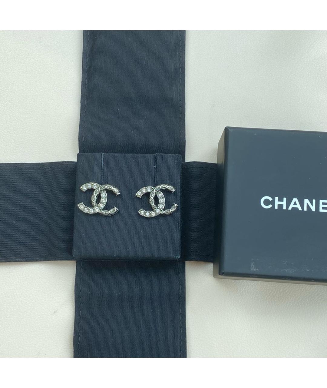 CHANEL Серебряные серьги, фото 4
