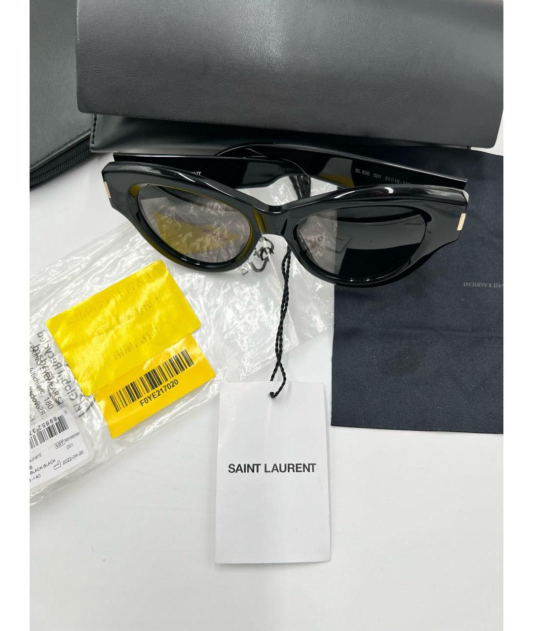SAINT LAURENT Черные солнцезащитные очки, фото 5