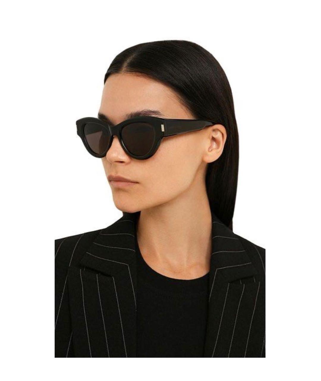 SAINT LAURENT Черные солнцезащитные очки, фото 2