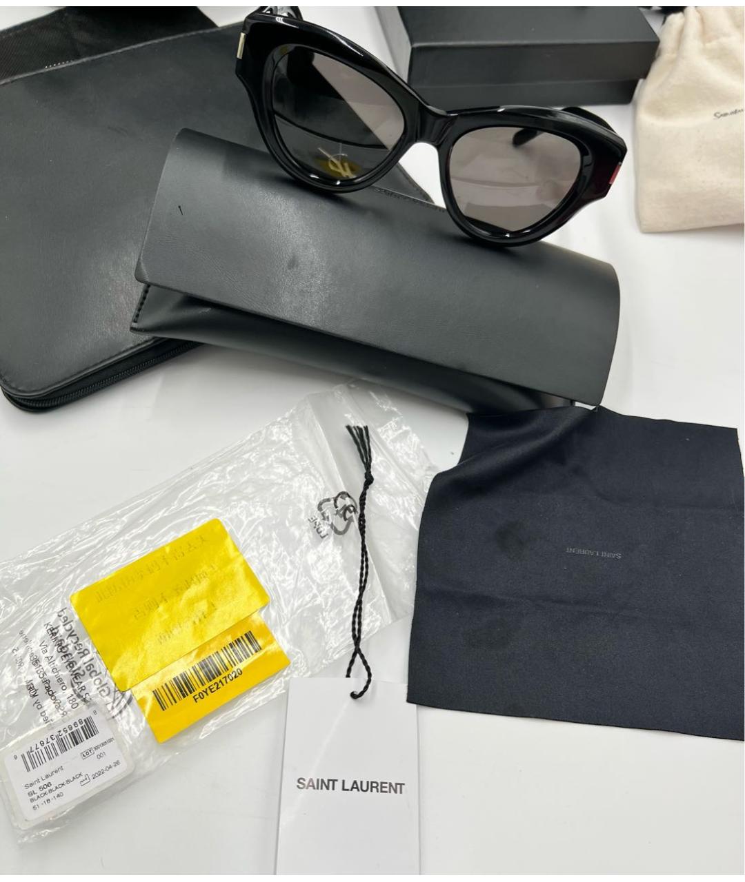 SAINT LAURENT Черные солнцезащитные очки, фото 7