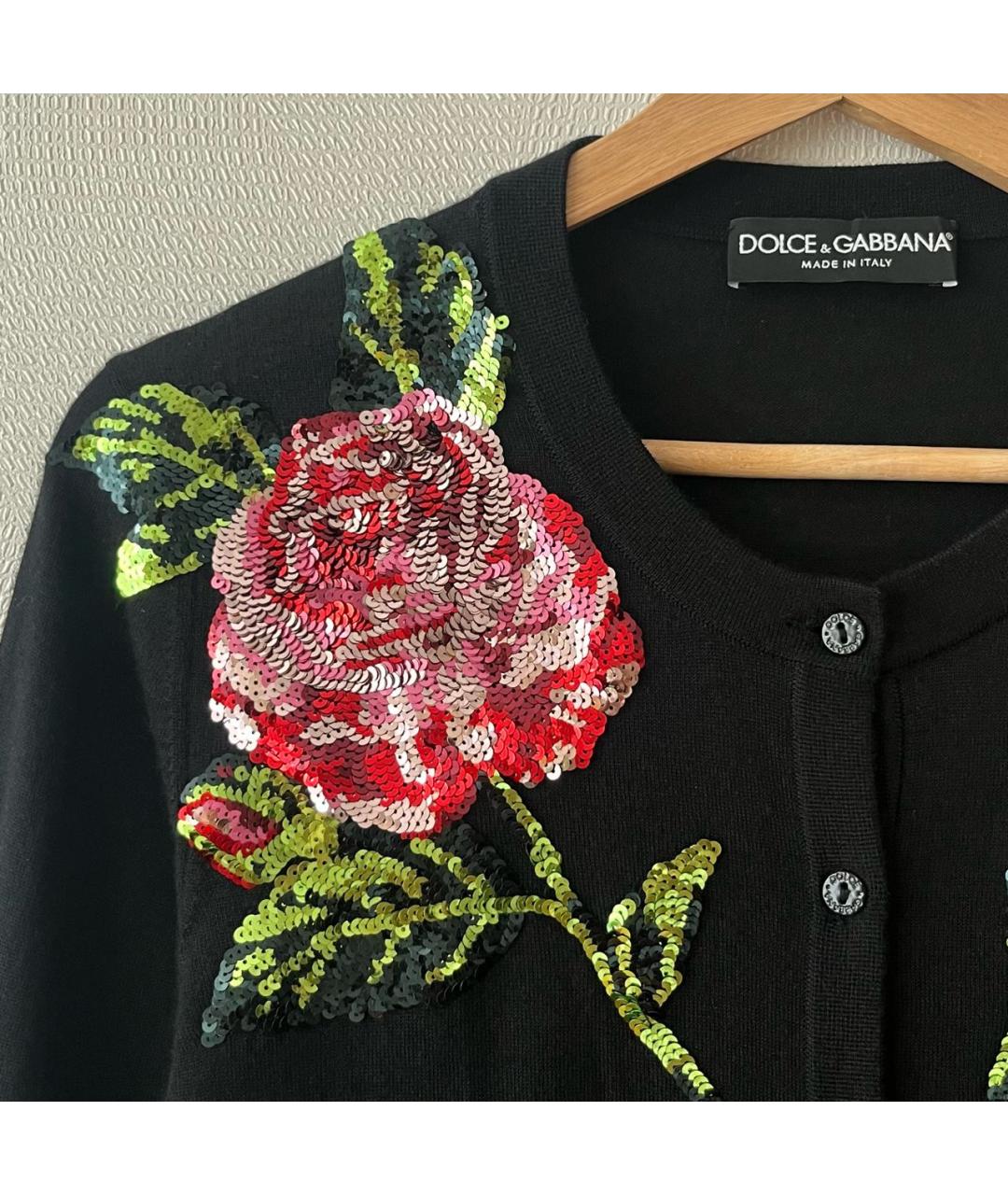 DOLCE&GABBANA Черный кашемировый кардиган, фото 4