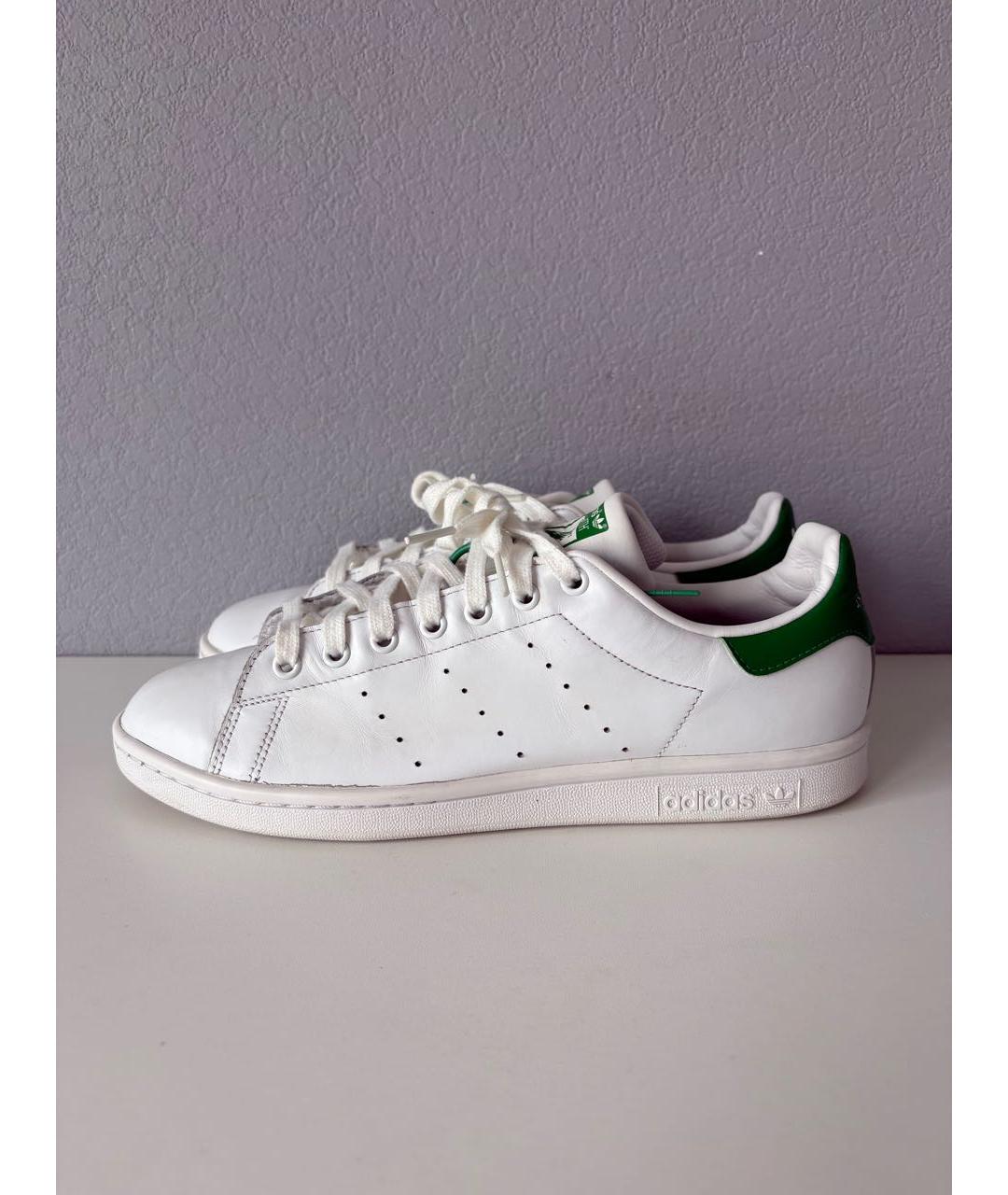 ADIDAS Белые кожаные низкие кроссовки / кеды, фото 4