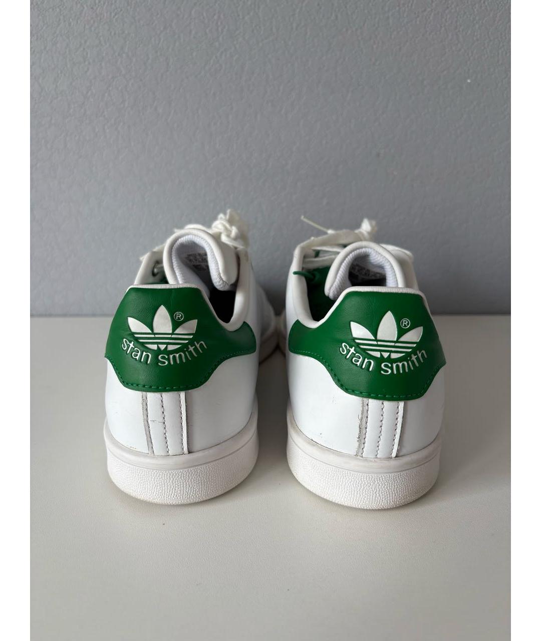 ADIDAS Белые кожаные низкие кроссовки / кеды, фото 6