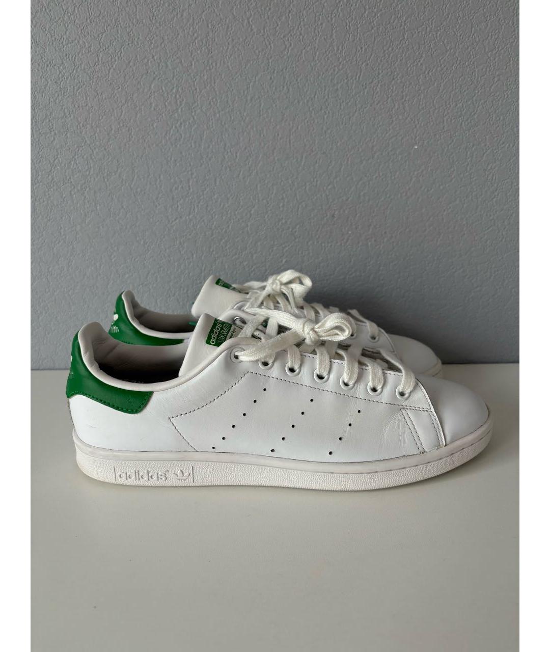 ADIDAS Белые кожаные низкие кроссовки / кеды, фото 3