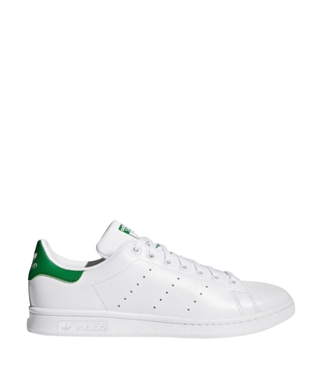 ADIDAS Белые кожаные низкие кроссовки / кеды, фото 1