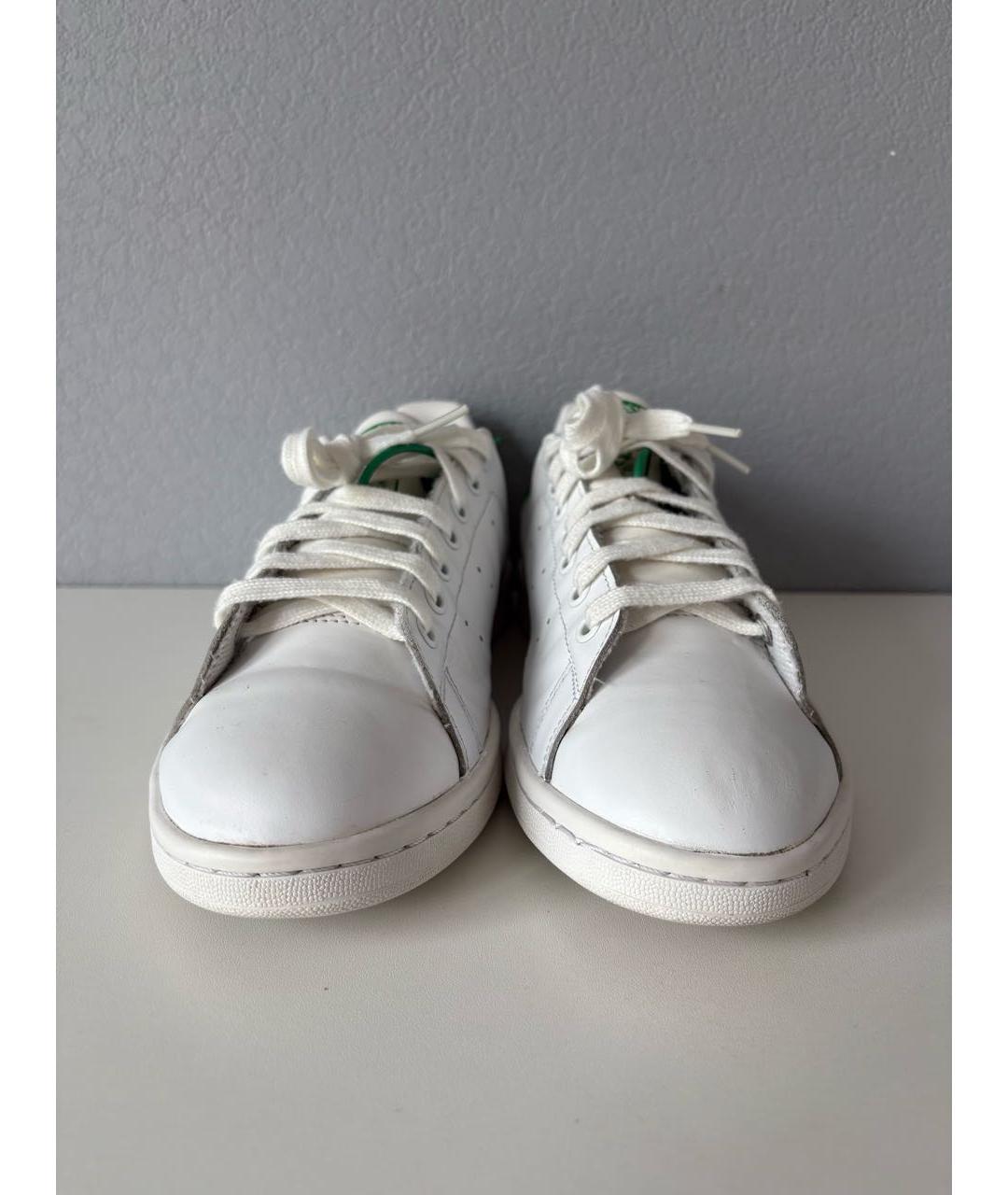 ADIDAS Белые кожаные низкие кроссовки / кеды, фото 5