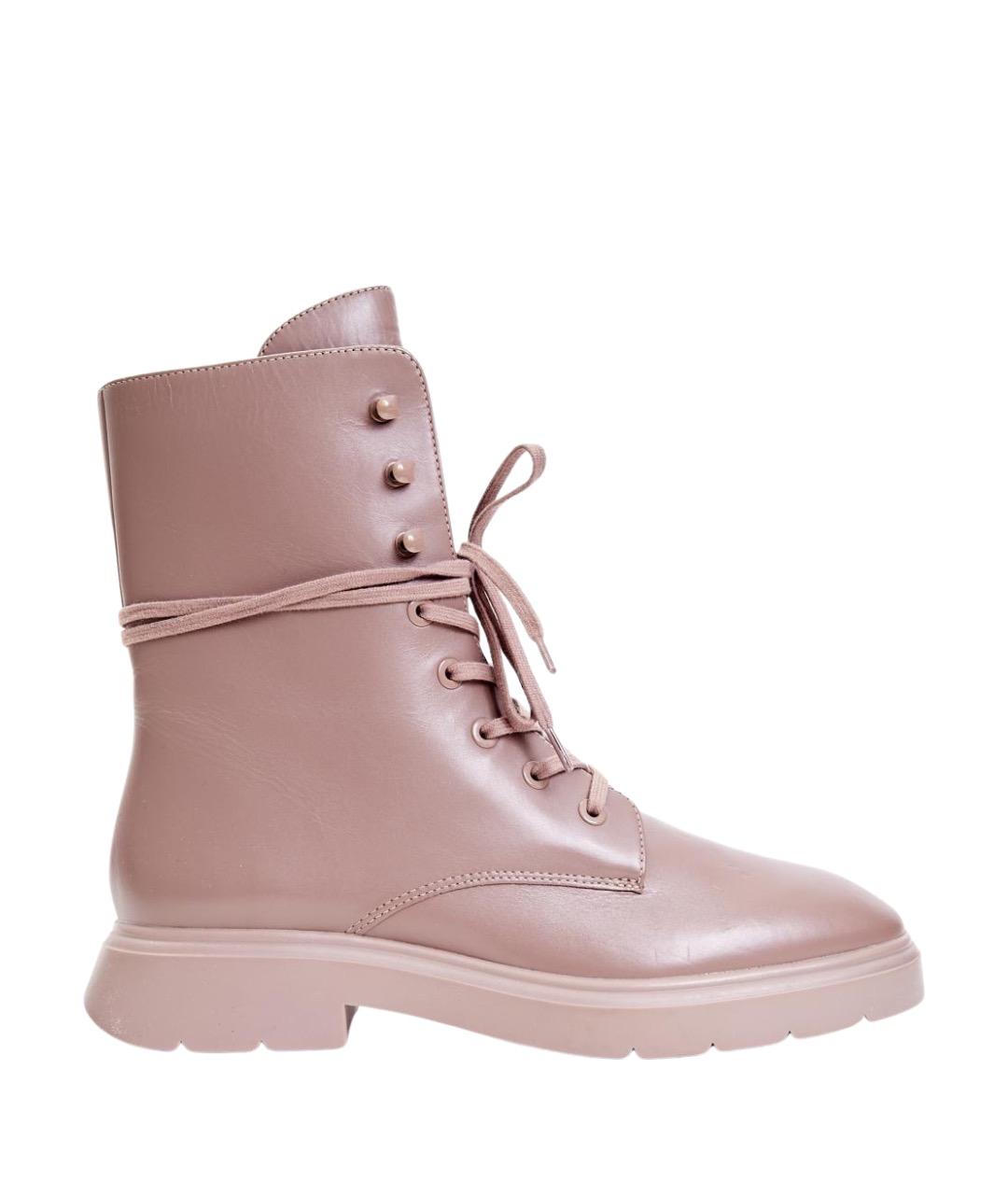 STUART WEITZMAN Бежевые кожаные ботинки, фото 1