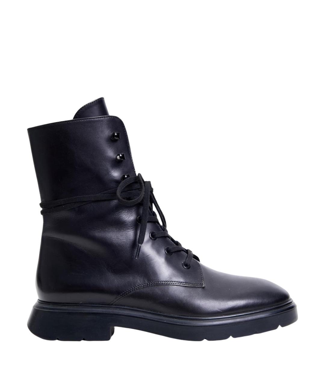 STUART WEITZMAN Черные кожаные ботинки, фото 1