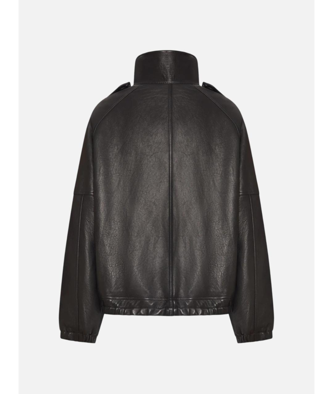 SAINT LAURENT Черная кожаная куртка, фото 2
