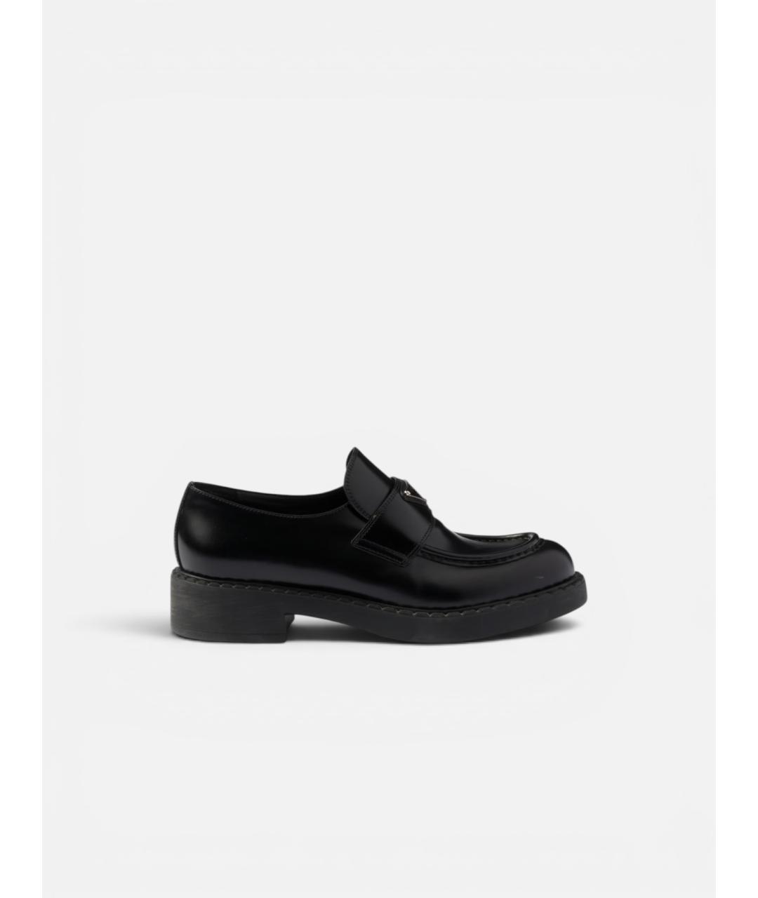 PRADA Черные кожаные лоферы, фото 4