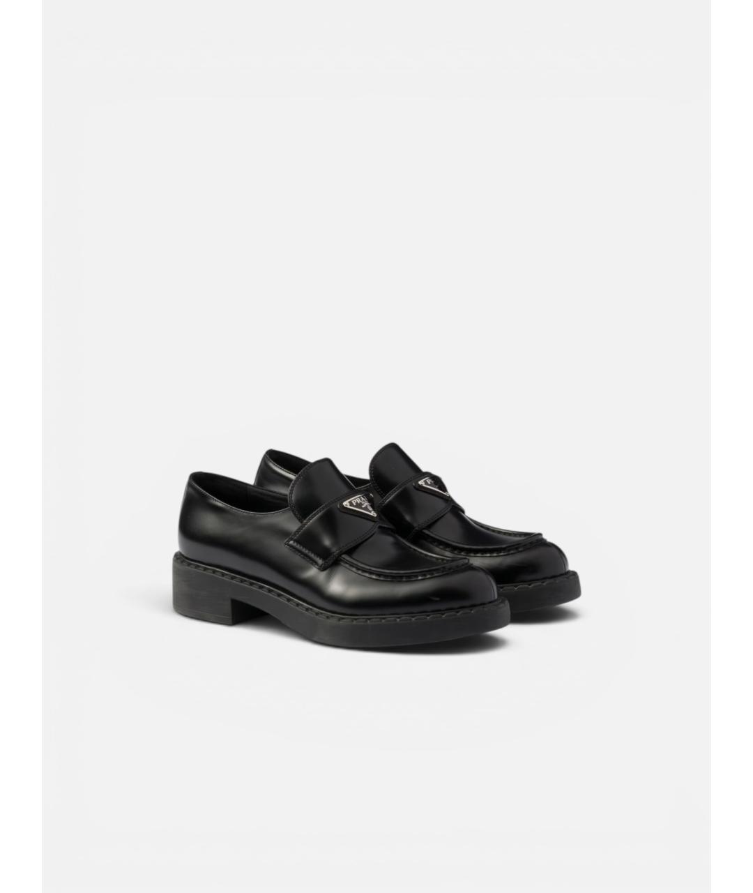 PRADA Черные кожаные лоферы, фото 3