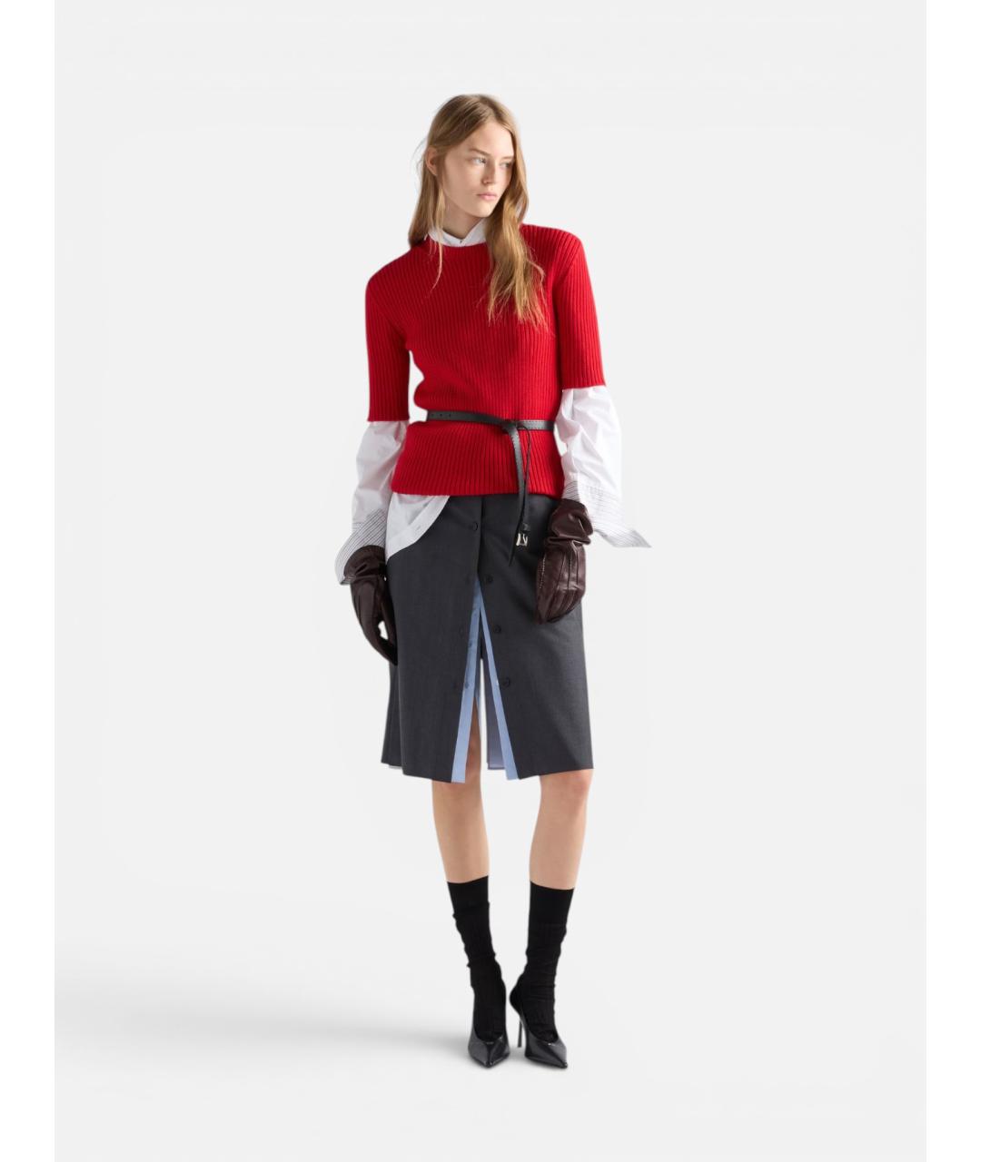 PRADA Белая хлопковая рубашка, фото 2