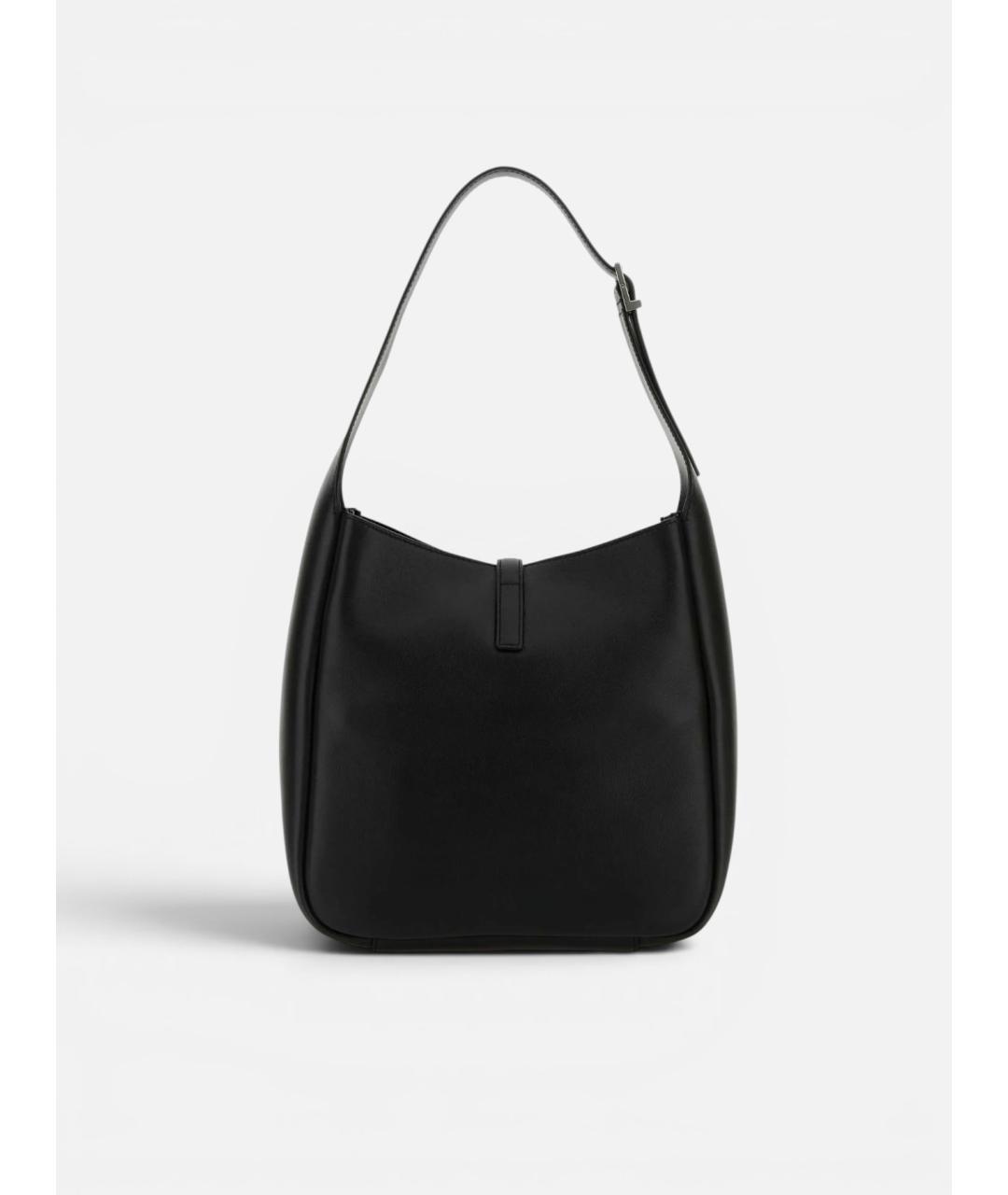 SAINT LAURENT Черная кожаная сумка тоут, фото 2