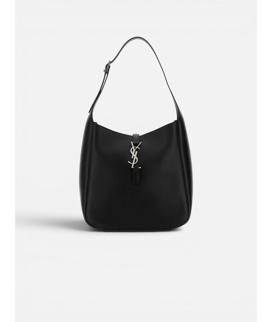 SAINT LAURENT Черная кожаная сумка тоут, фото 3