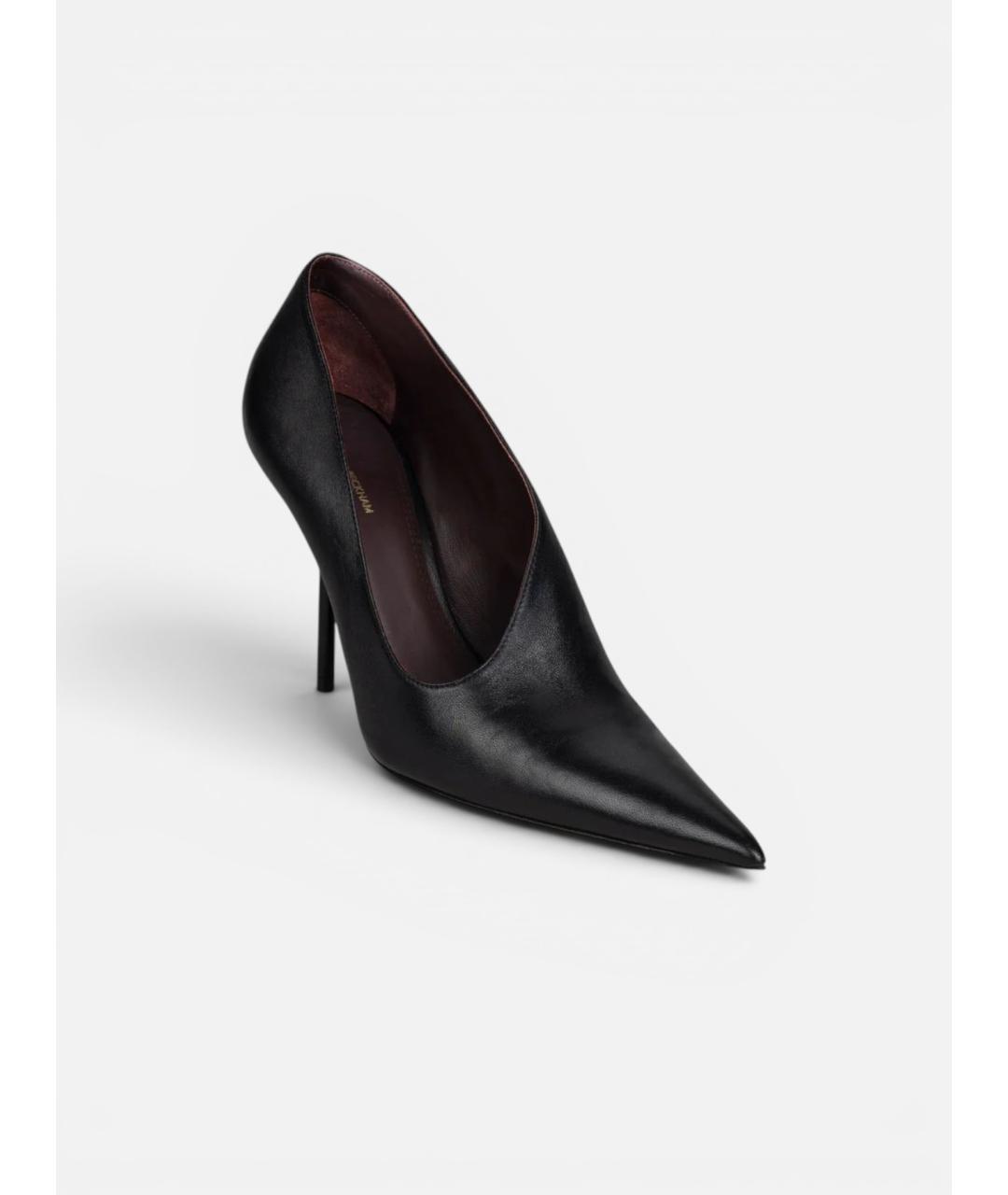 VICTORIA BECKHAM Черные кожаные туфли, фото 3