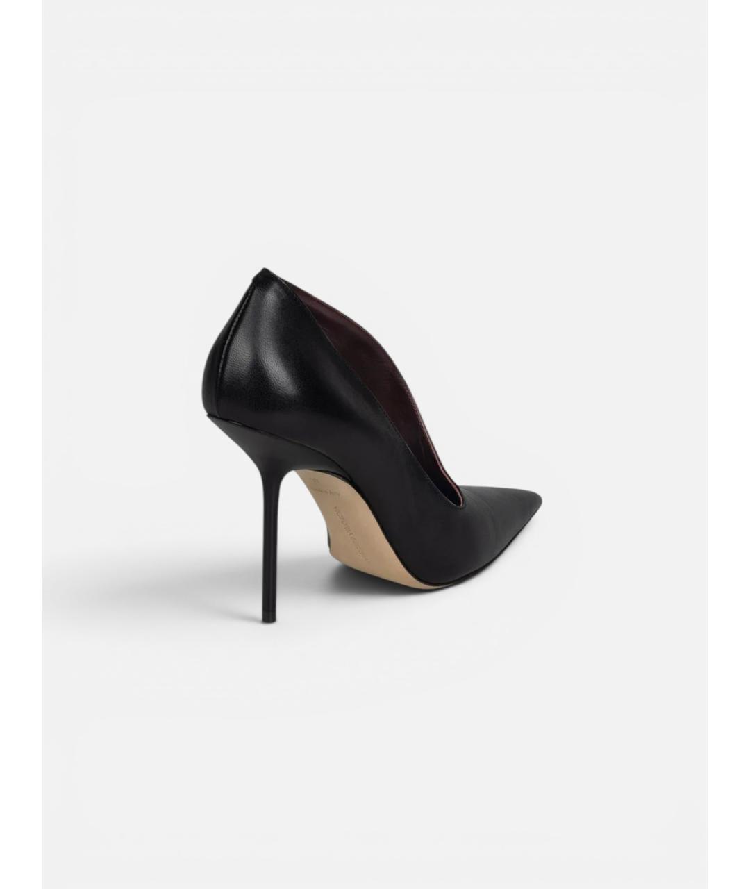 VICTORIA BECKHAM Черные кожаные туфли, фото 4