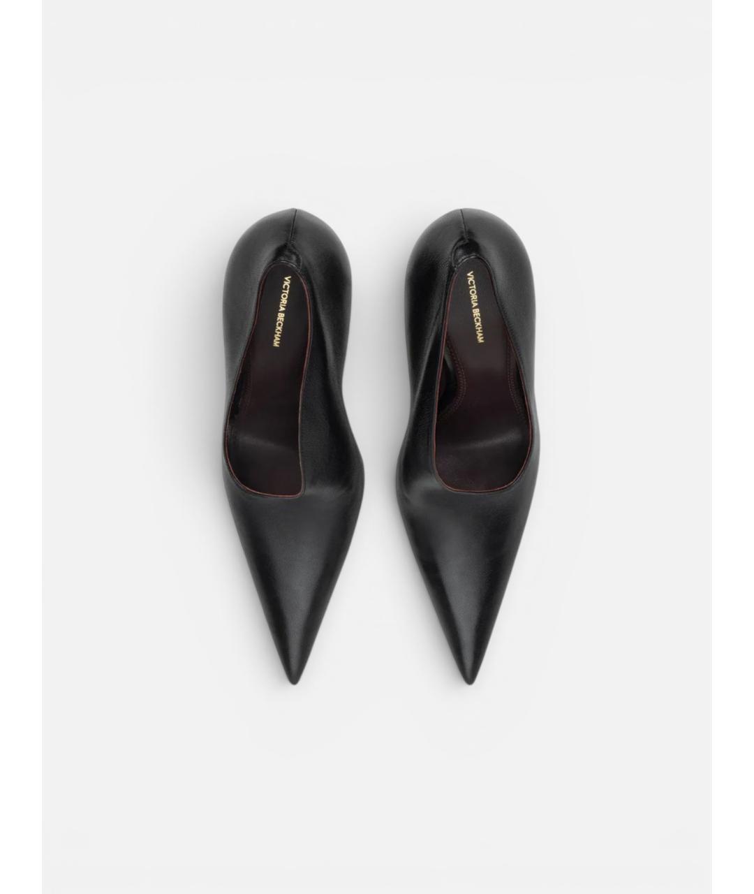 VICTORIA BECKHAM Черные кожаные туфли, фото 5