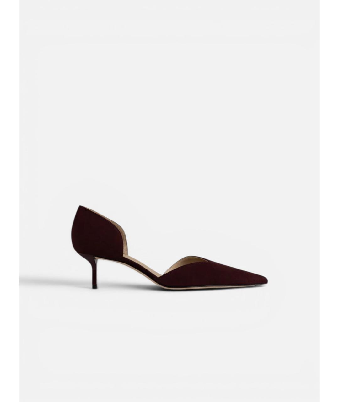 VICTORIA BECKHAM Бордовые кожаные туфли, фото 5