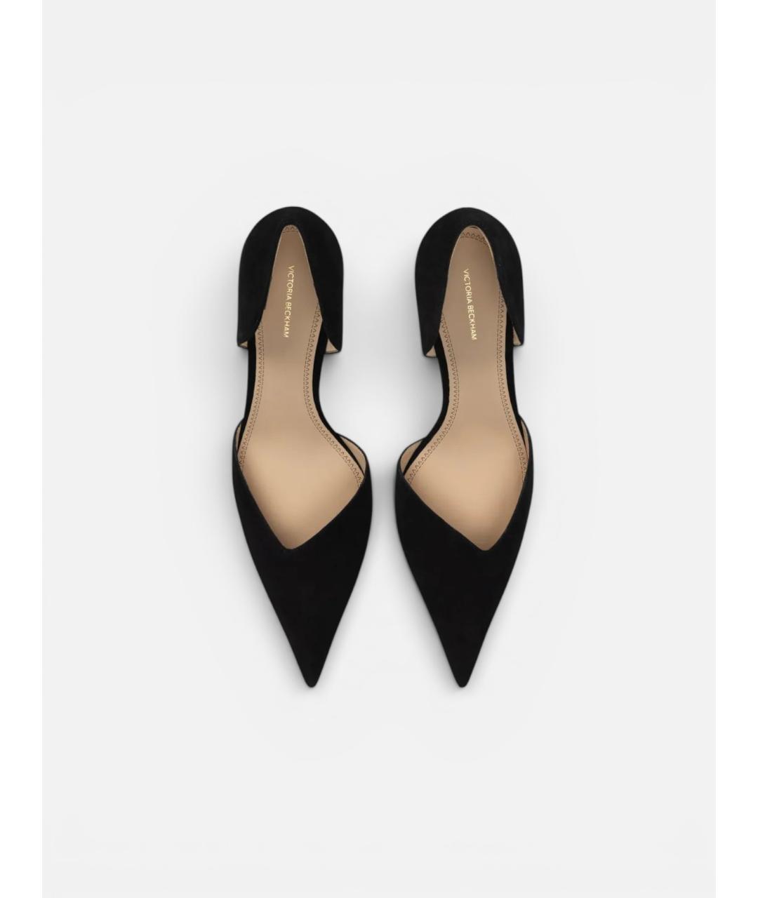 VICTORIA BECKHAM Черные кожаные туфли, фото 4