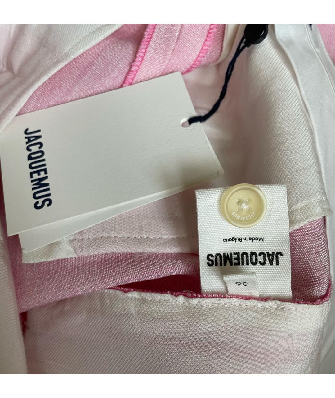 JACQUEMUS Розовый вискозный костюм с брюками, фото 4