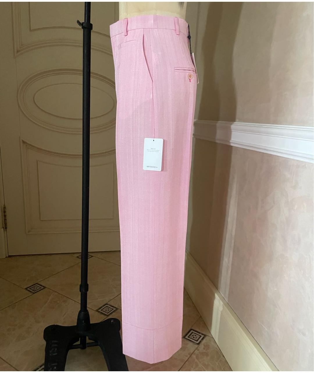 JACQUEMUS Розовый вискозный костюм с брюками, фото 7