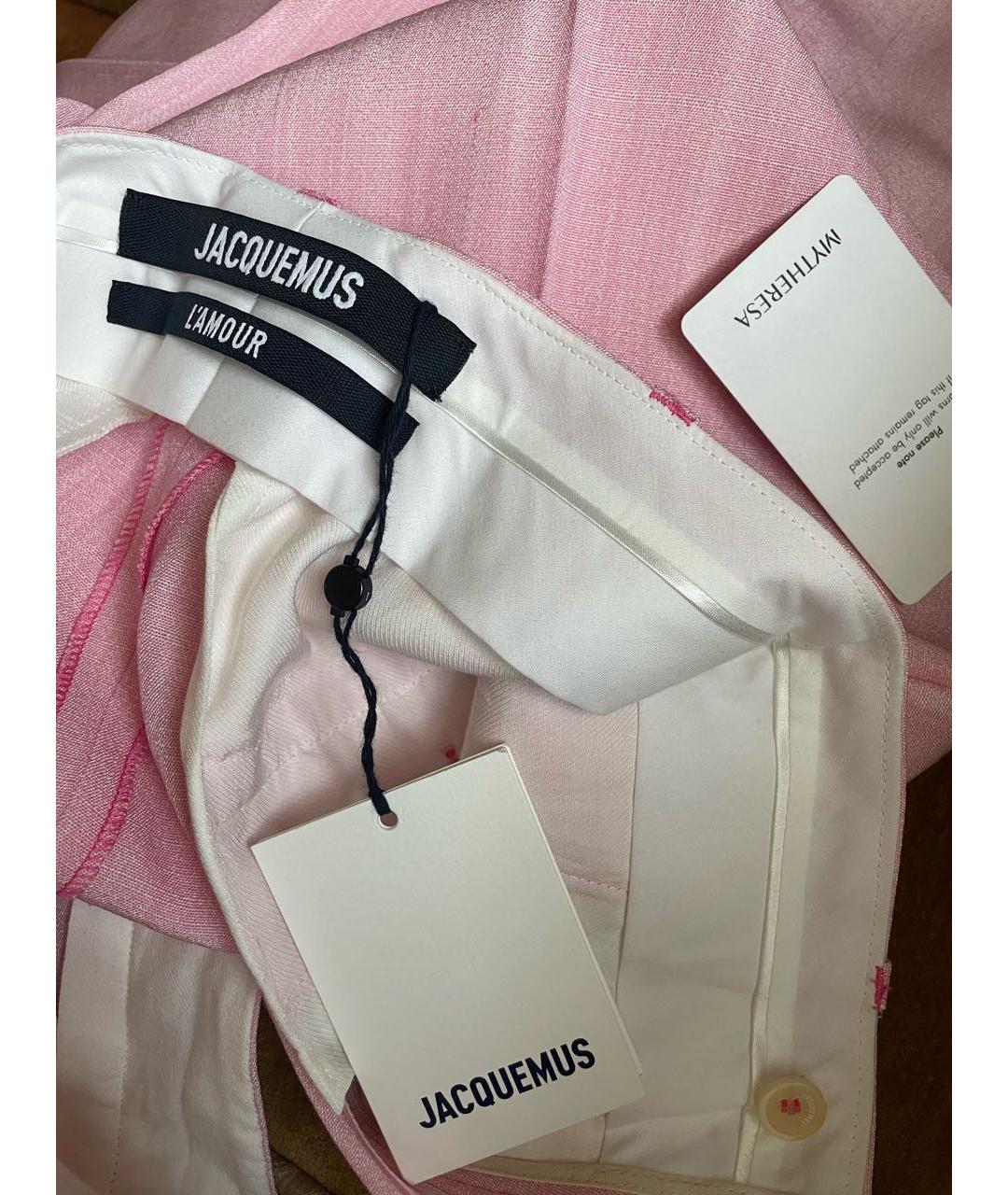 JACQUEMUS Розовый вискозный костюм с брюками, фото 3