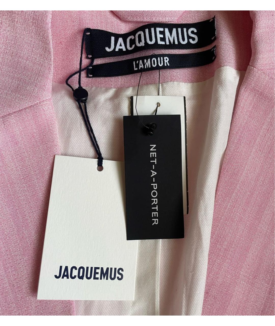 JACQUEMUS Розовый вискозный костюм с брюками, фото 5