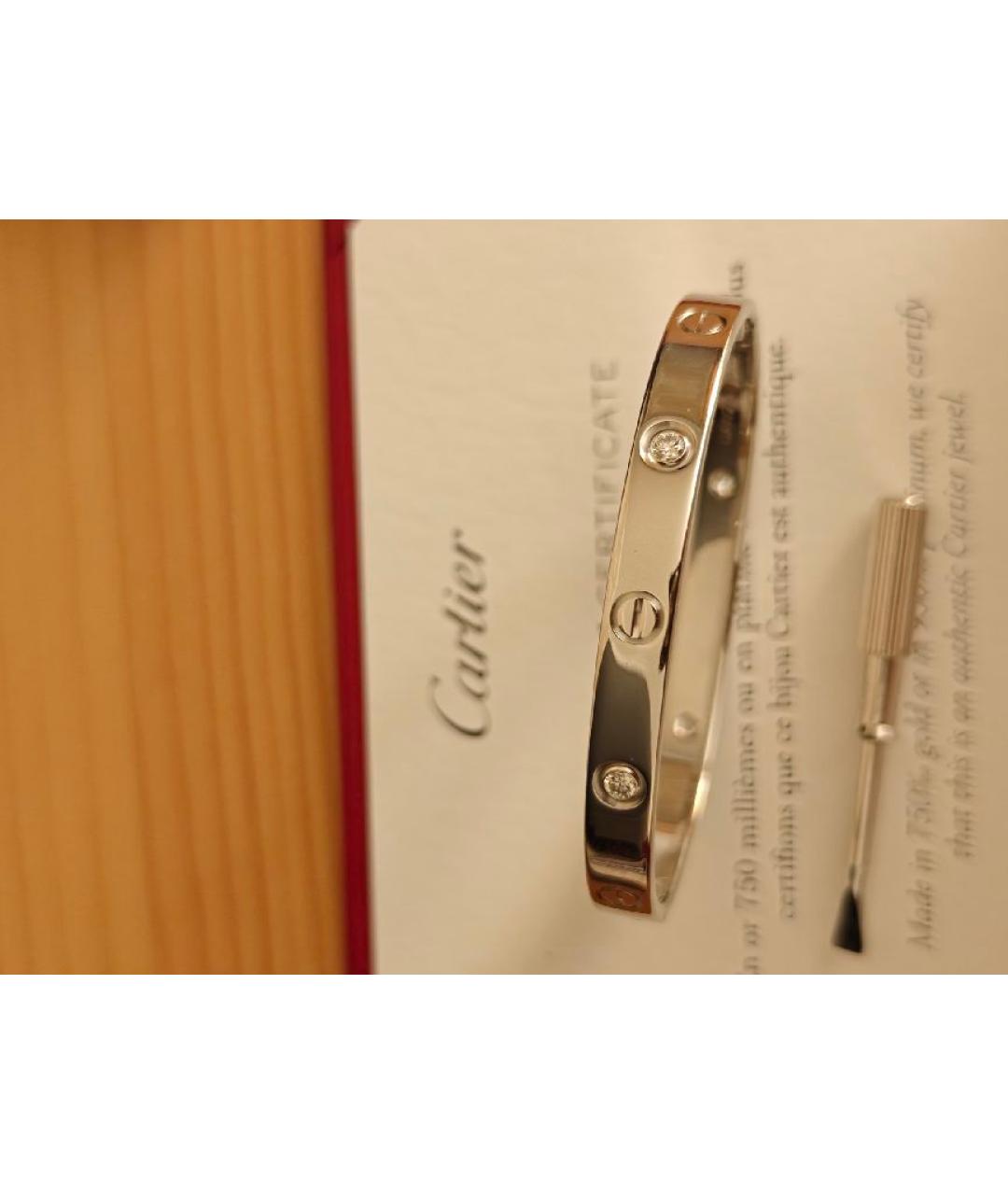 CARTIER Серебряный браслет из белого золота, фото 5