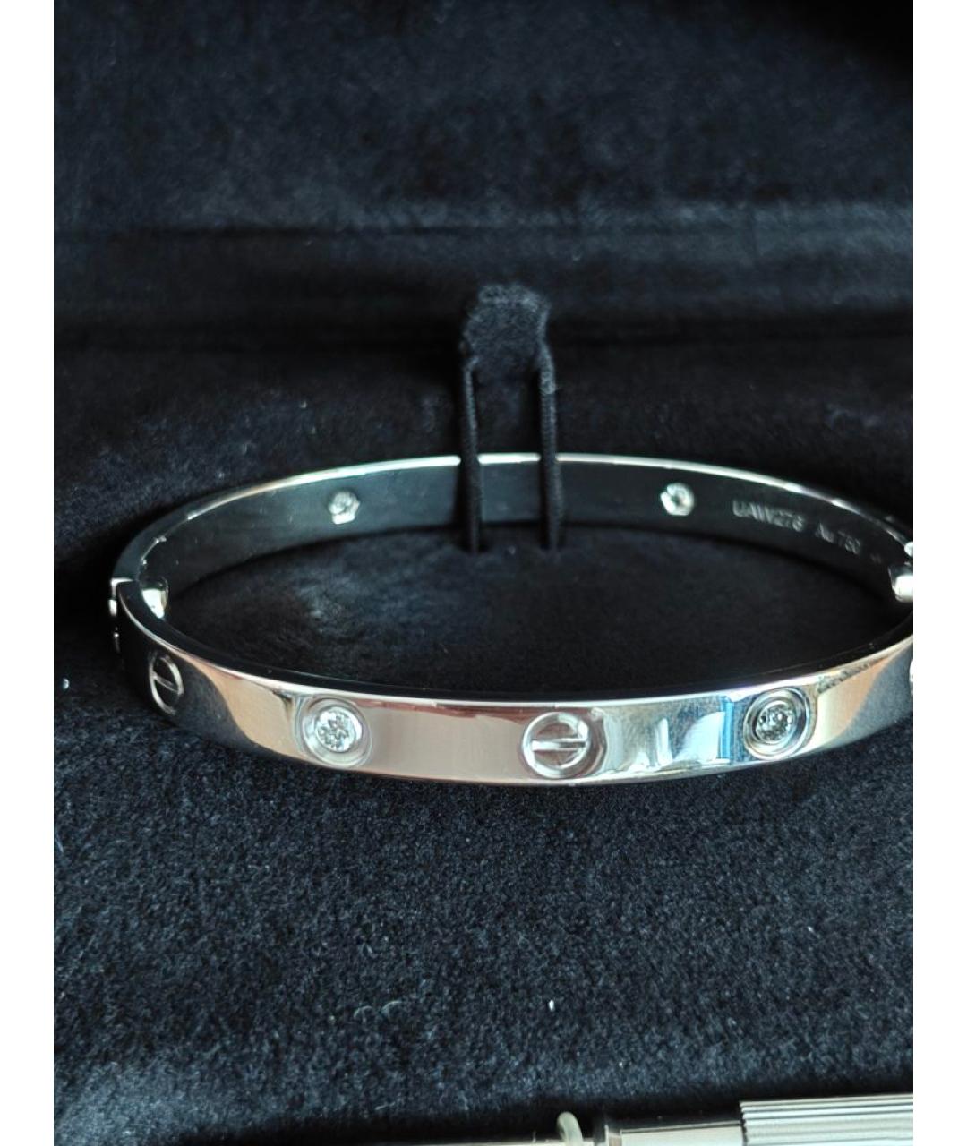 CARTIER Серебряный браслет из белого золота, фото 4