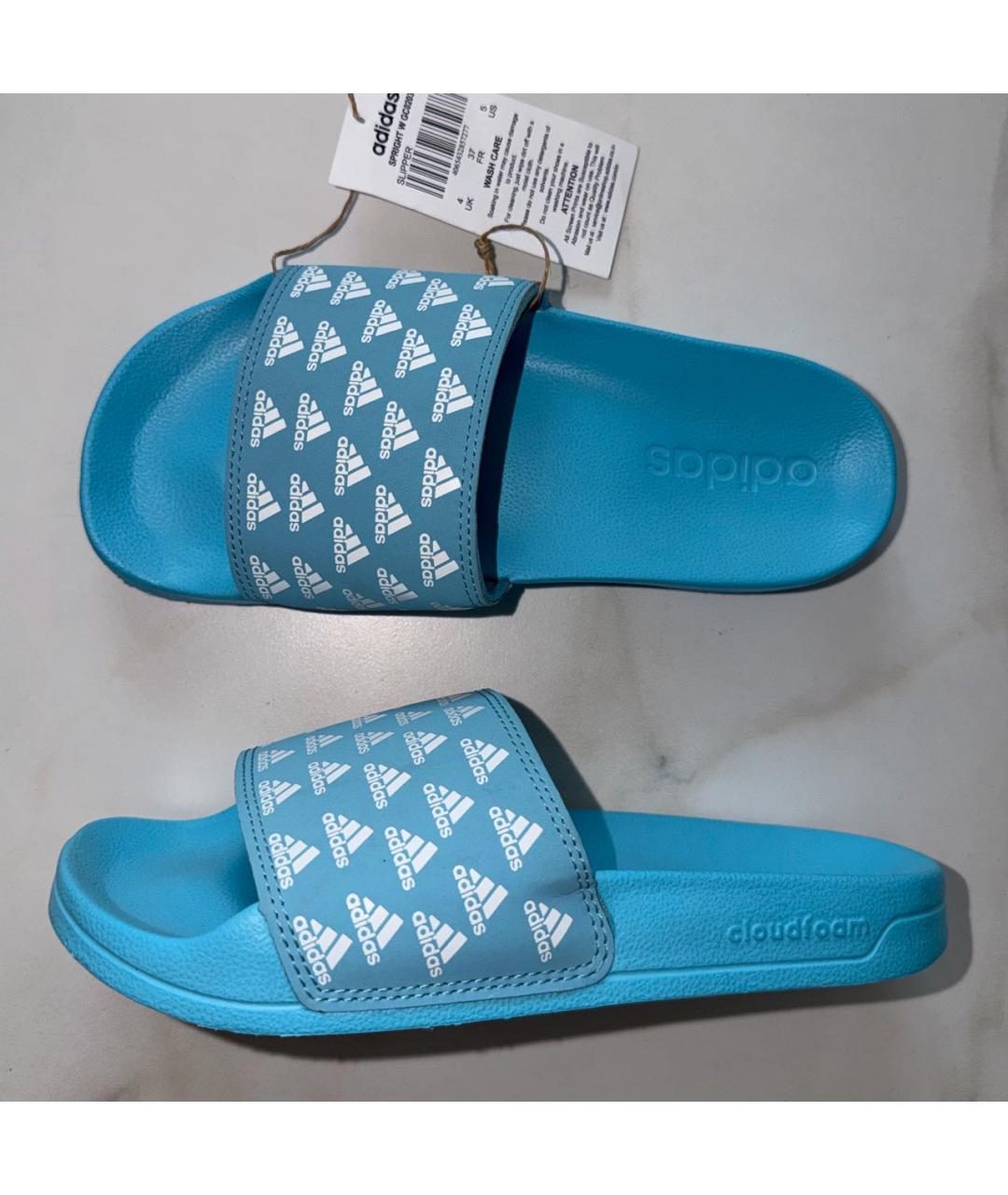 ADIDAS Голубые шлепанцы, фото 6