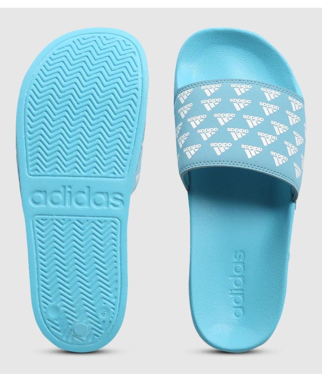 ADIDAS Голубые шлепанцы, фото 7