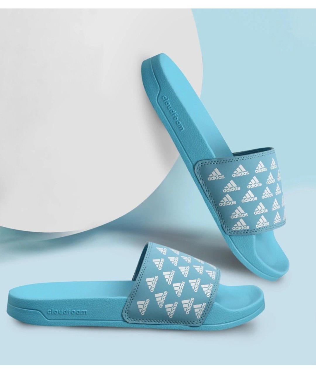 ADIDAS Голубые шлепанцы, фото 8