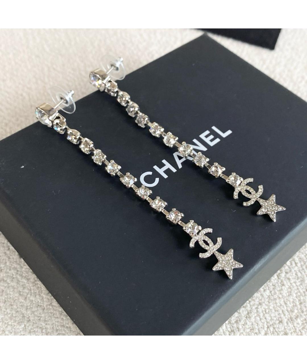 CHANEL Серебряные серьги, фото 2