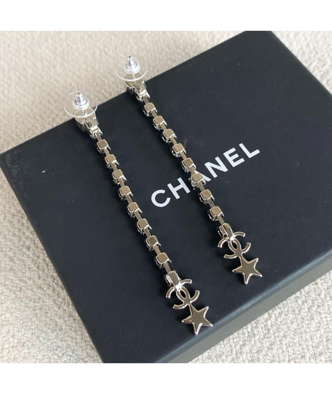 CHANEL Серебряные серьги, фото 3