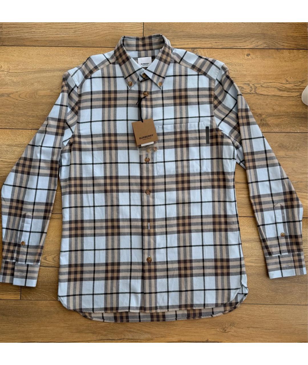 BURBERRY Мульти хлопковая кэжуал рубашка, фото 5