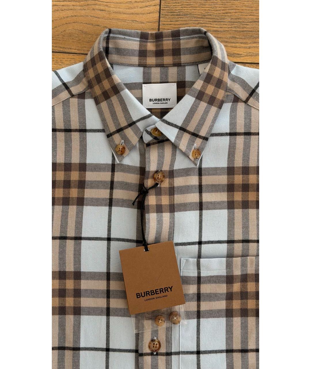 BURBERRY Мульти хлопковая кэжуал рубашка, фото 3
