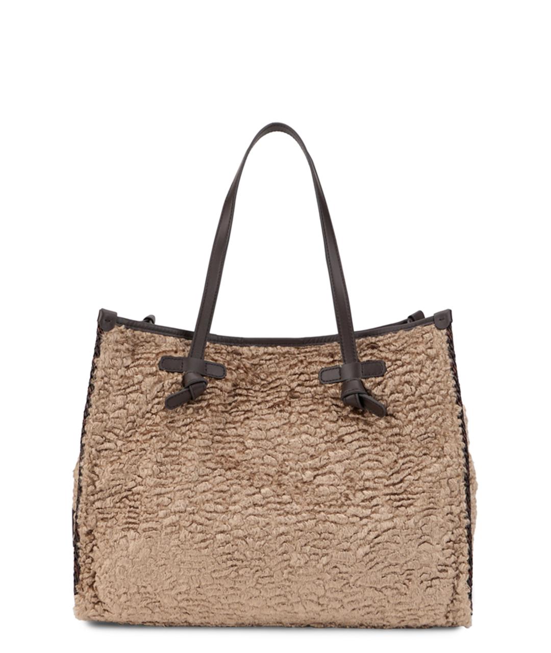 Gianni Chiarini Бежевая синтетическая сумка тоут, фото 1