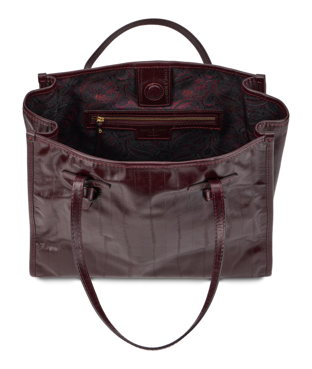 Gianni Chiarini Коричневая кожаная сумка тоут, фото 5