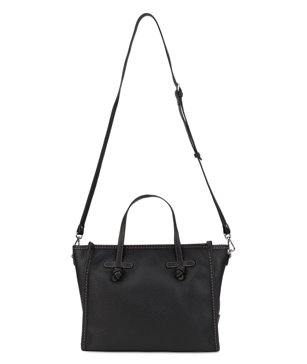 Gianni Chiarini Черная кожаная сумка тоут, фото 4