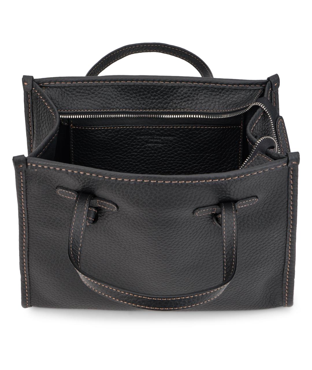 Gianni Chiarini Черная кожаная сумка тоут, фото 5