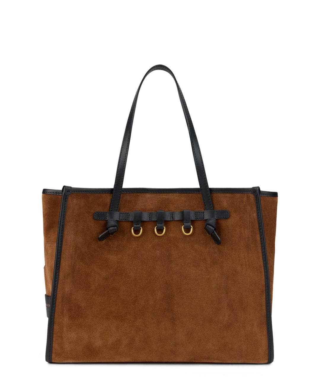Gianni Chiarini Коричневая замшевая сумка тоут, фото 1