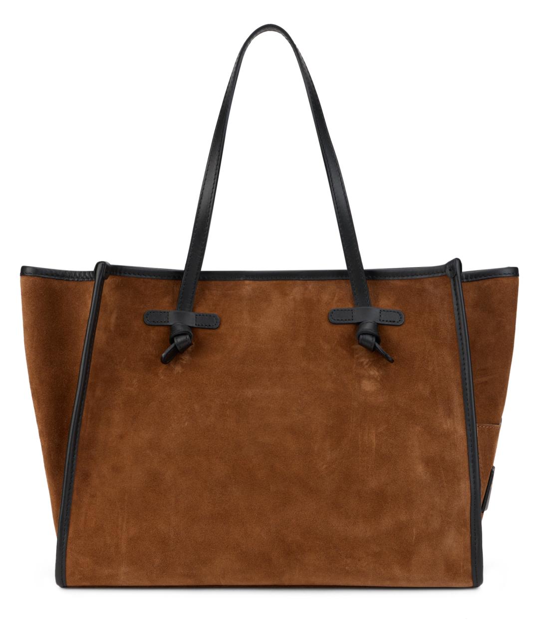 Gianni Chiarini Коричневая замшевая сумка тоут, фото 4